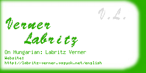 verner labritz business card